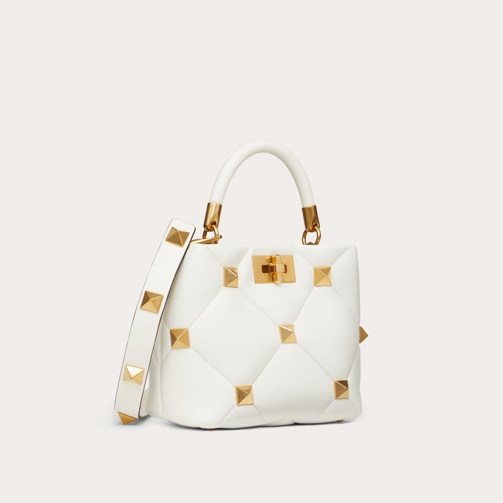 VALENTINO GARAVANI
Small Roman Stud The Handle Bag in Nappa